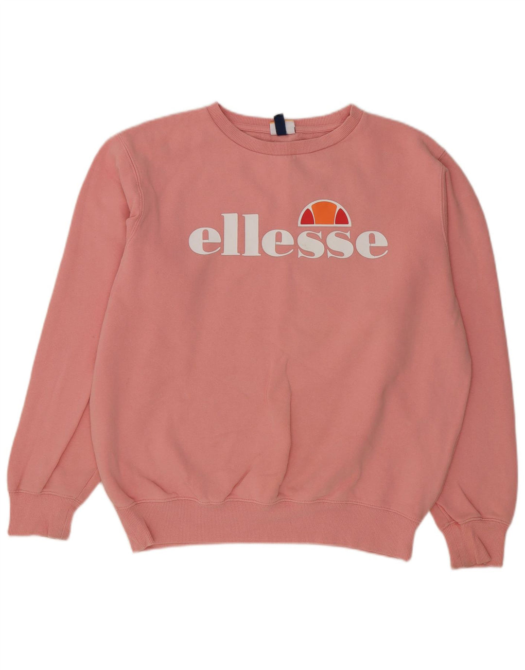 ELLESSE Womens Graphic Oversized Sweatshirt Jumper UK 14 Large  Pink