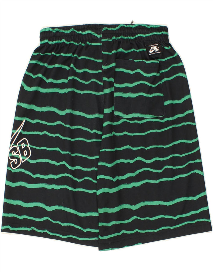 NIKE Boys Sport Shorts 10-11 Years Medium Black Striped Polyester Vintage Nike and Second-Hand Nike from Messina Hembry 
