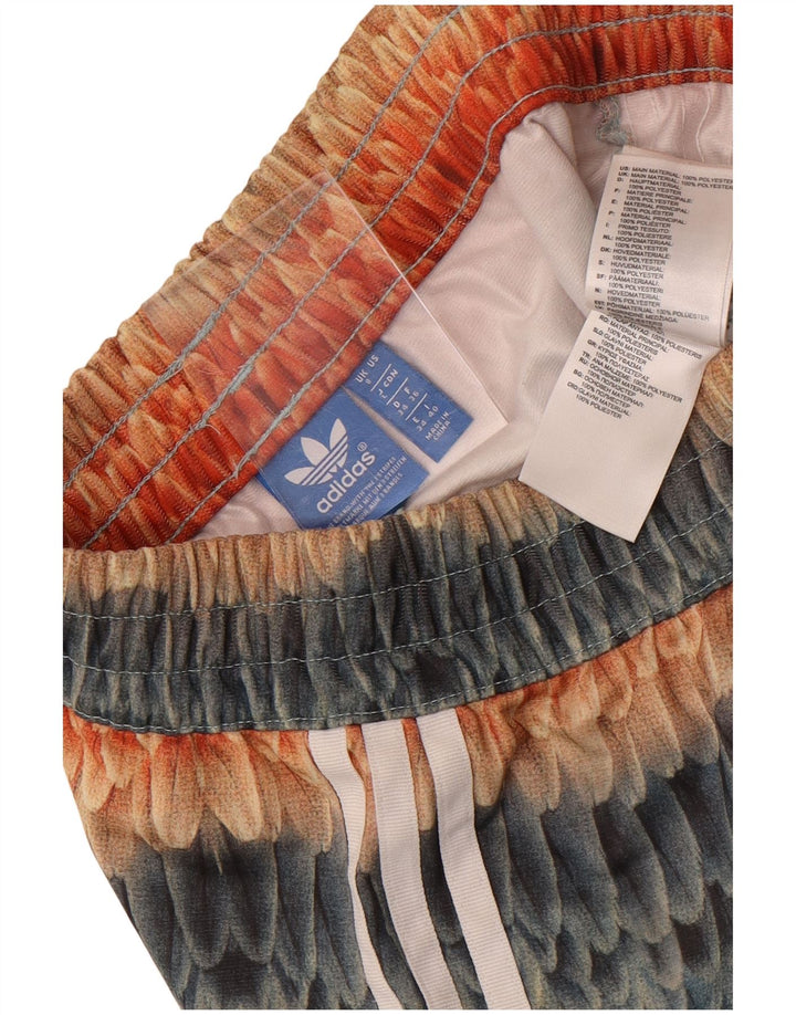 Adidas Dame Abstrakt Mønster Sport Shorts UK 8 Small Multicolored