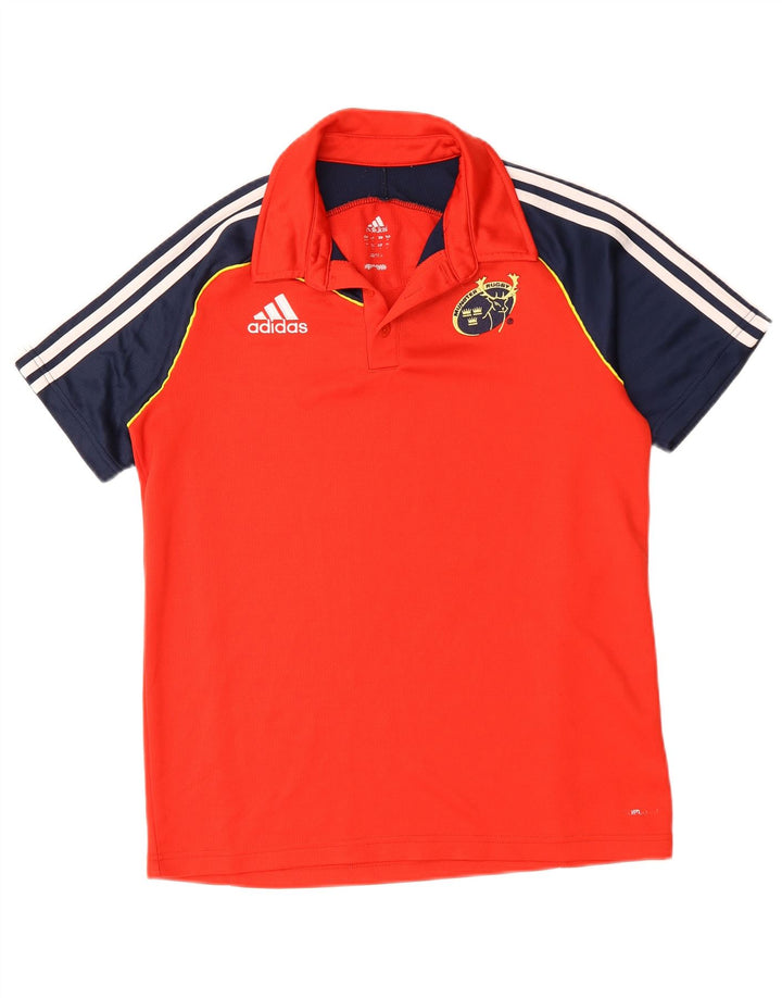 ADIDAS Herre Munster Rugby grafisk poloshirt Medium rød farveblok