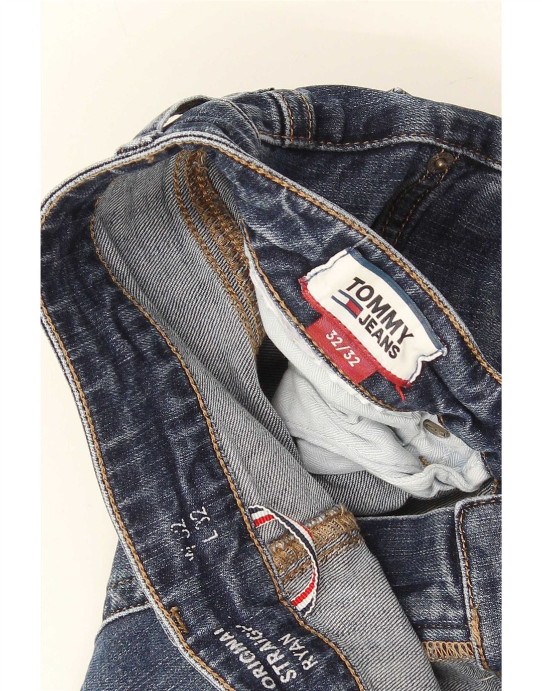 Tommy Hilfiger Herre Ryan Straight Jeans W32 L32 Blå