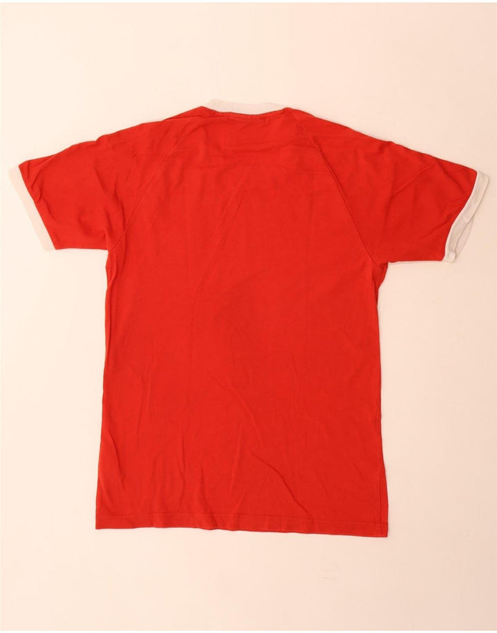 Adidas Herre T-Shirt Top Lille Rød Bomuld