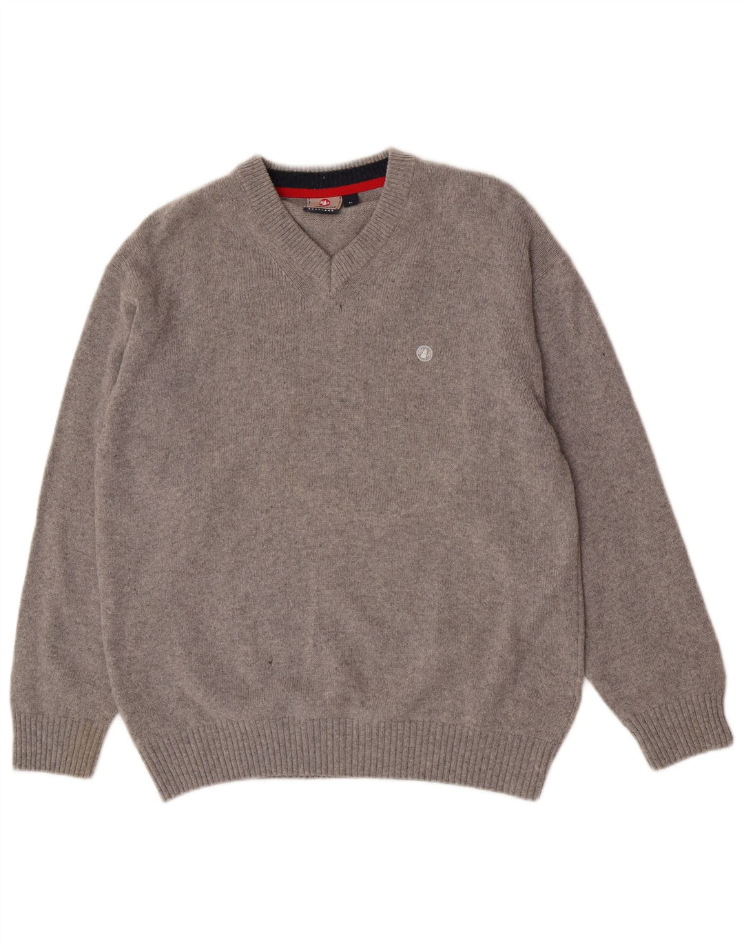 Murphy & Nye Herre V-hals sweater Stor grå uld
