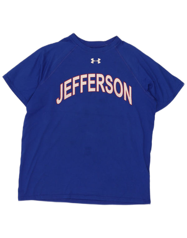 Under Armour Boys Heat Gear Grafisk T-Shirt Top 13-14 år XL Blå