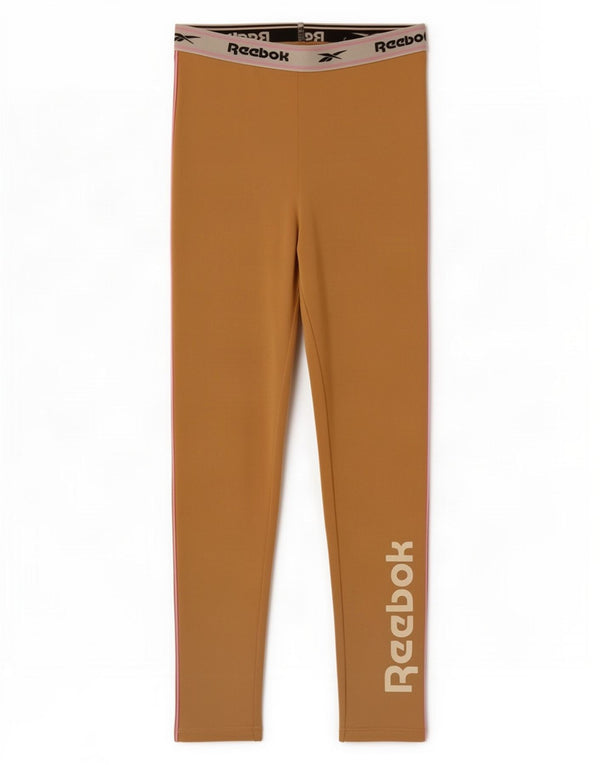 Reebok Girls Grafiske Leggings 8-9 år Beige Colourblock Polyester