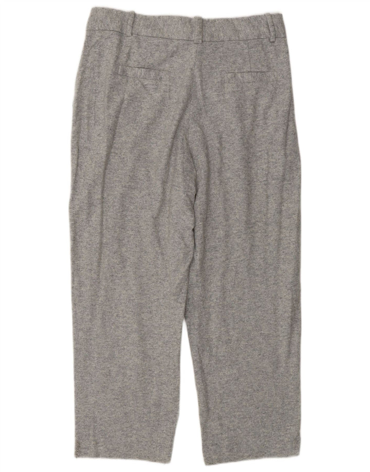 MASSIMO DUTTI Dame Pegged Cropped Trousers EU 42 Large W32 L25 Grå