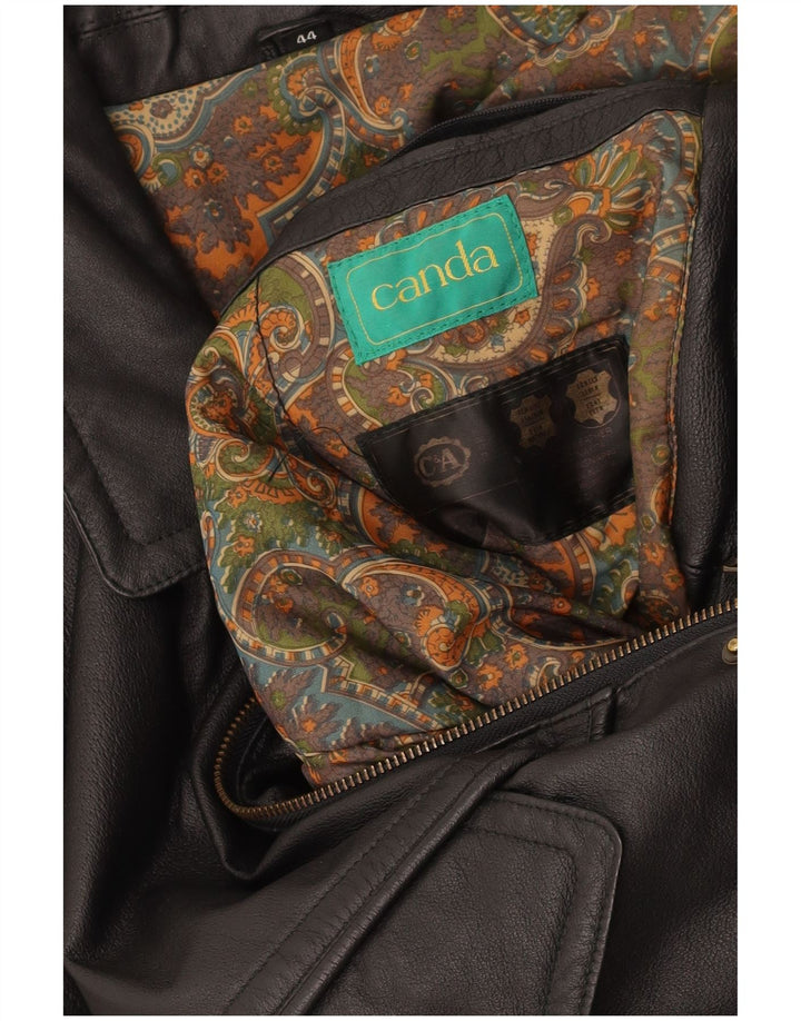 CANDA Herre Læderjakke UK 44 2XL Sort Læder