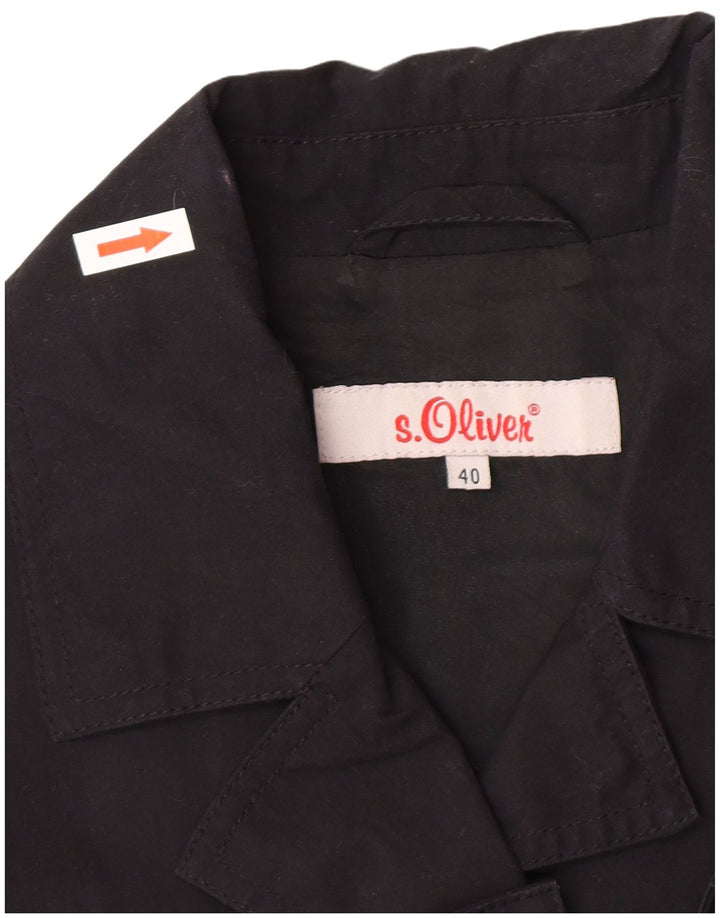 S.Oliver Dame Overfrakke EU 40 Medium Sort Bomuld