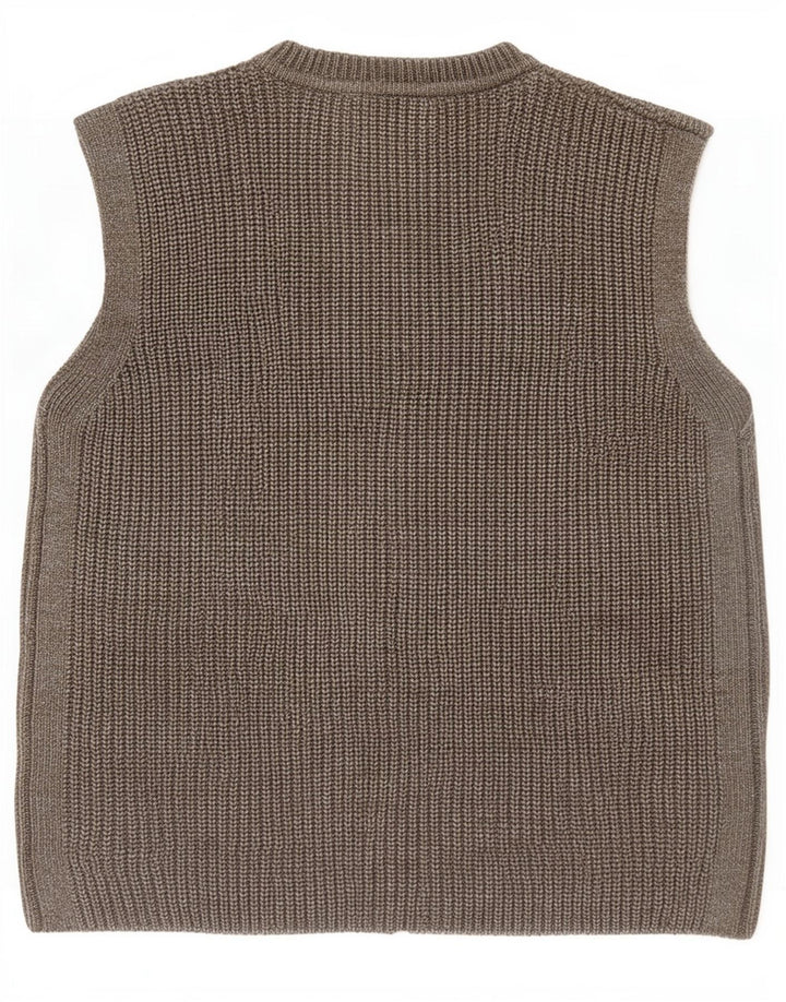 Marks & Spencer Dame ærmeløs cardigan sweater UK 10 Small Grey