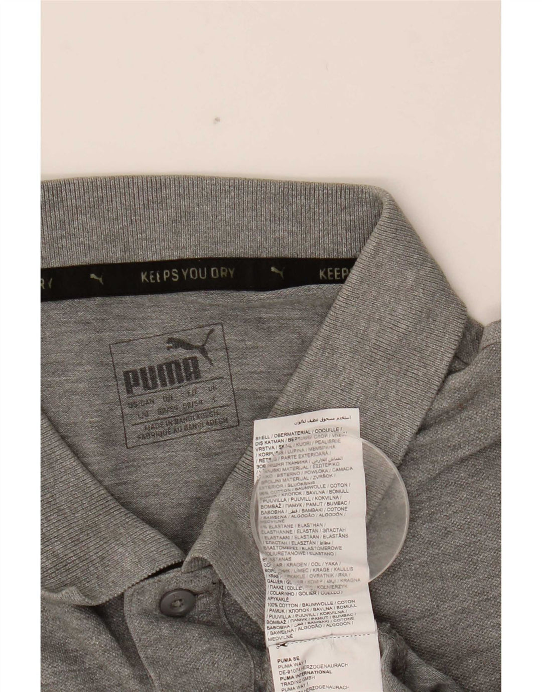 Puma Herre Polo Shirt Stor Grå Bomuld