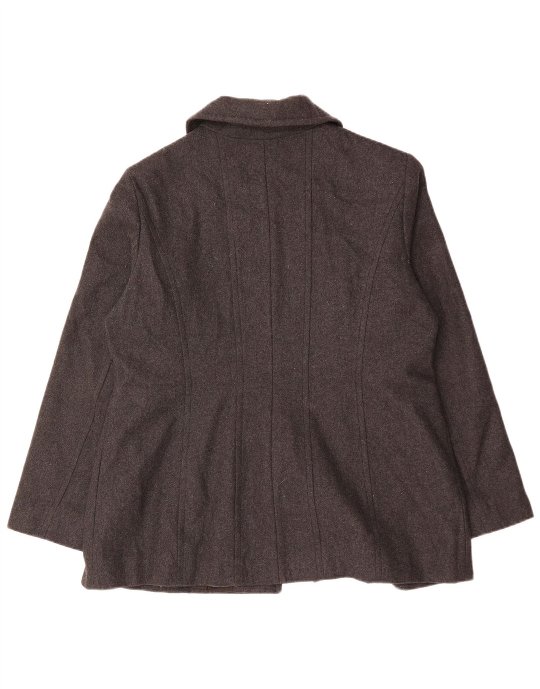 London Fog Dame Overfrakke UK 18 XL Grå Uld