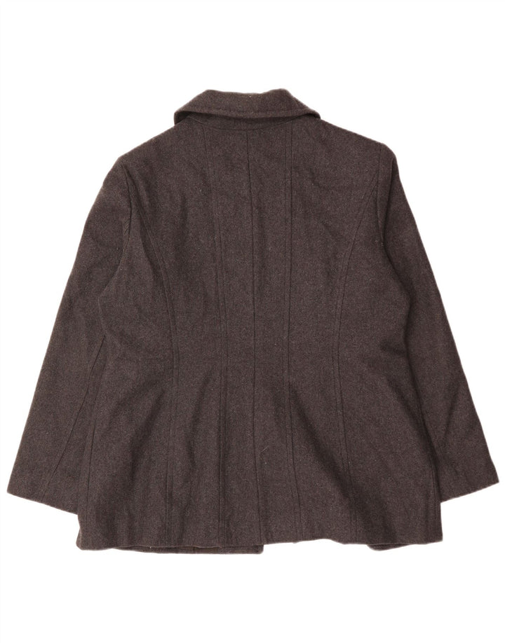 London Fog Dame Overfrakke UK 18 XL Grå Uld
