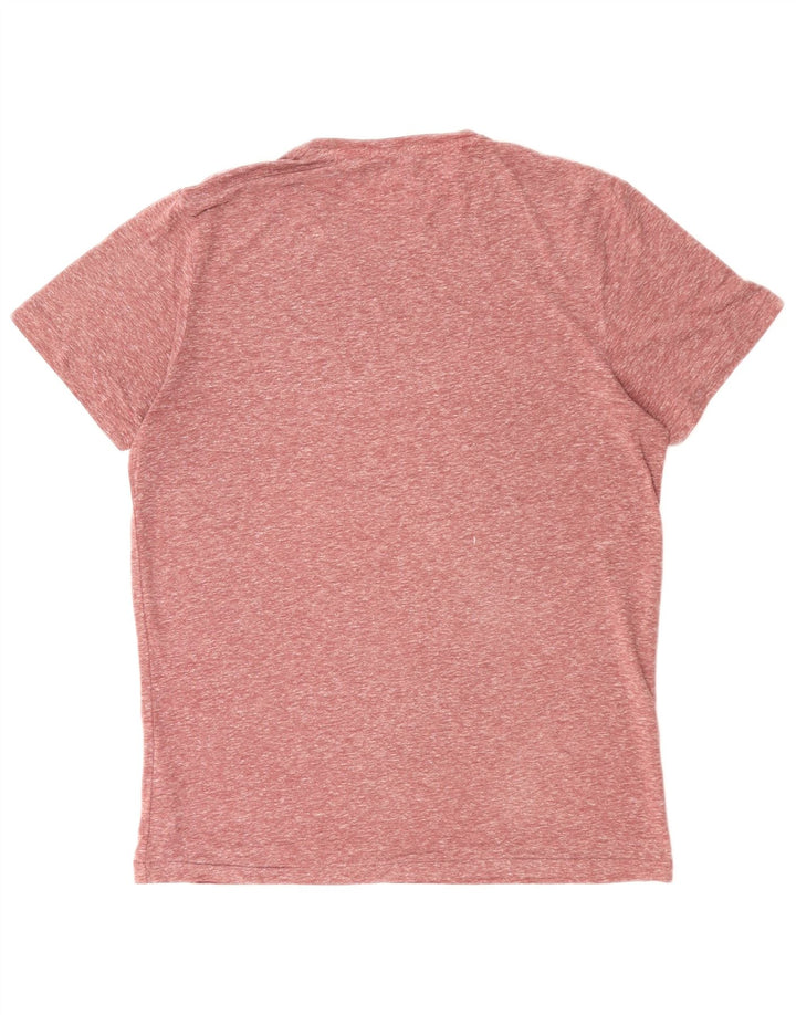 JACK & JONES Herre grafisk T-shirt Top Medium Bourgogne Flecked Polyester