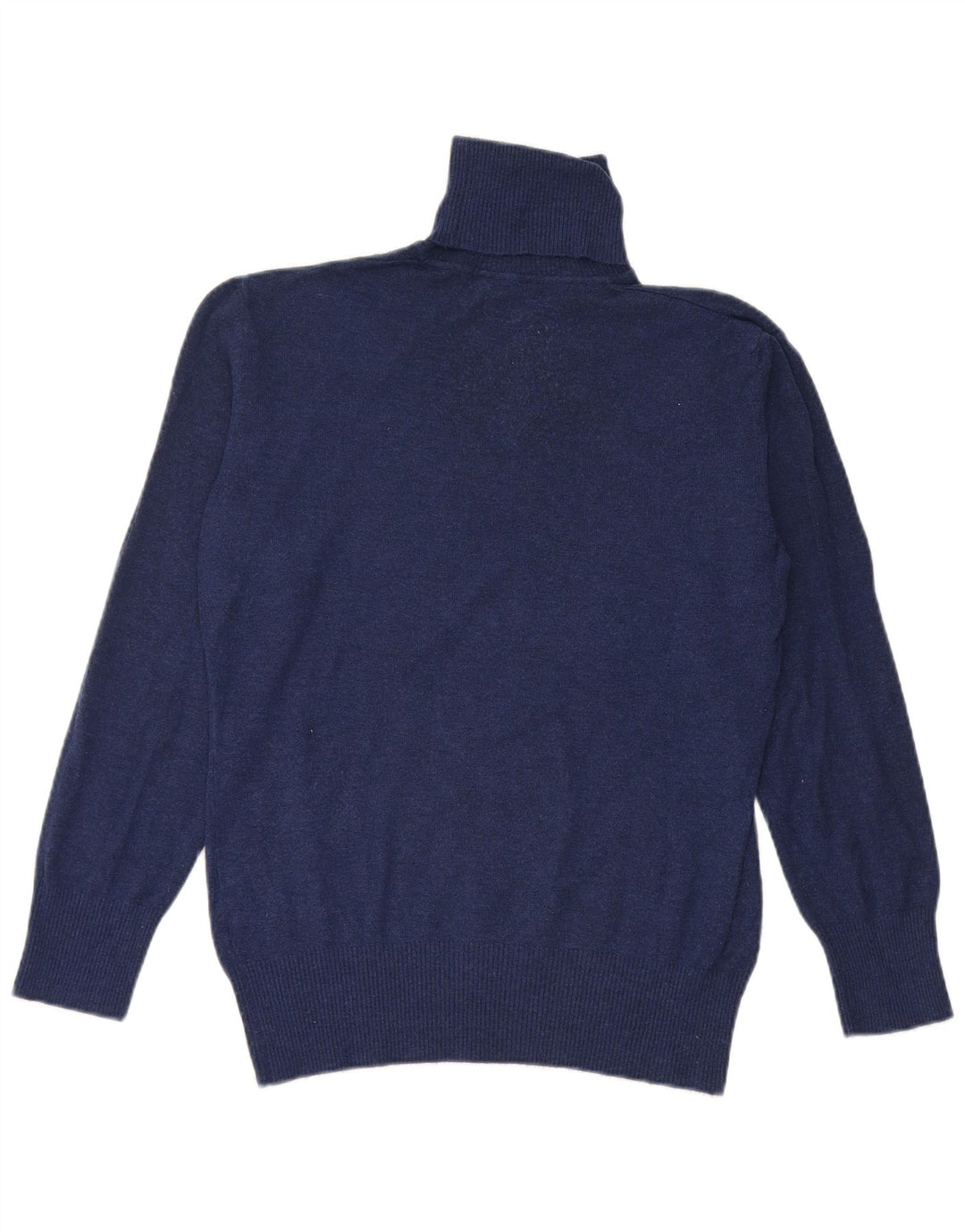BYBLOS Dame Roll Neck Jumper Sweater UK 14 Large Navy Blue Acryl