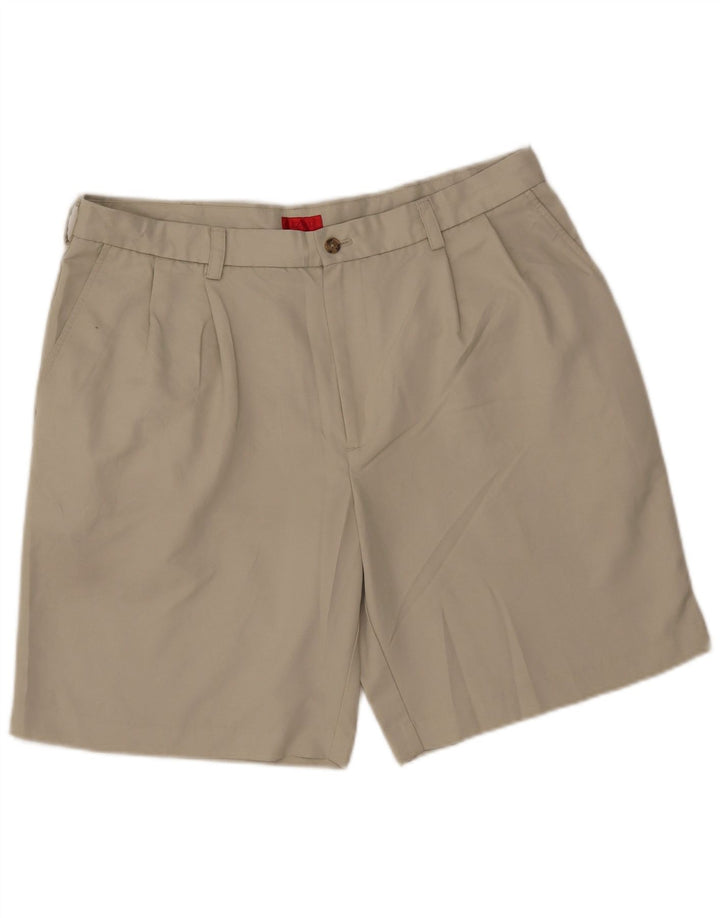 IZOD Herre Pegged Chino Shorts W36 Large Beige Polyester