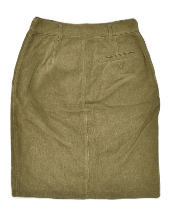 HENRY COTTONS Womens Pencil Skirt IT 44 Medium W28  Khaki Cotton | Vintage Henry Cottons | Thrift | Second-Hand Henry Cottons | Used Clothing | Messina Hembry 