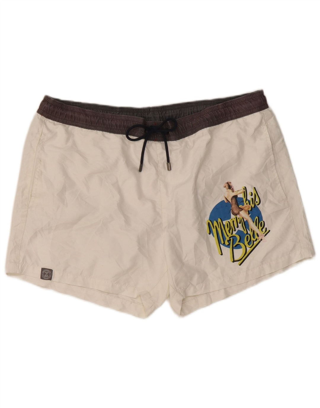 AVIREX Herre grafiske svømmeshorts XL Hvid polyester