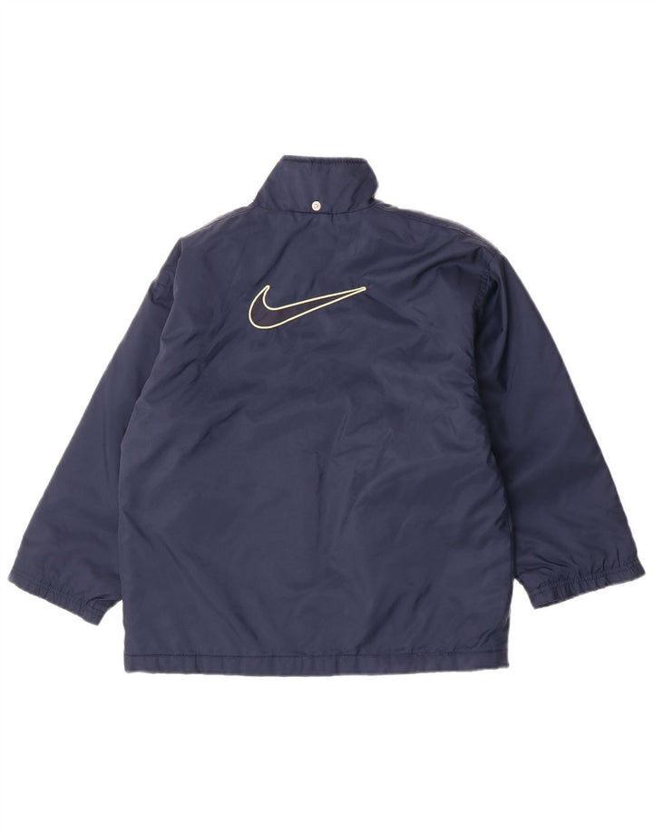 Nike drenge Swoosh grafisk vindjakke 8-9 år lille marineblå nylon