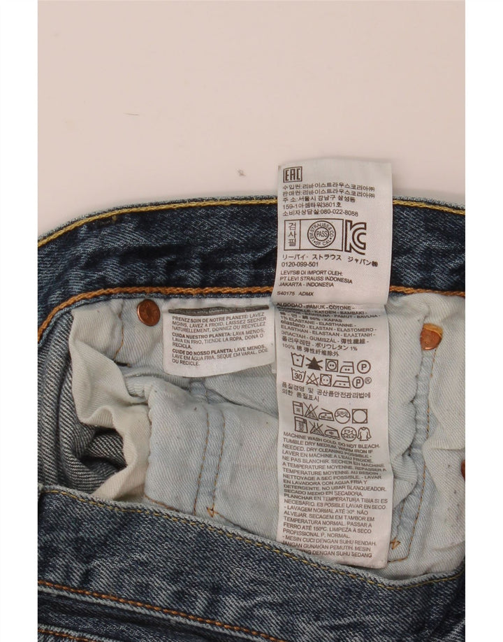 Levi's Herre 501 Straight Jeans W32 L30 Blå Bomuld
