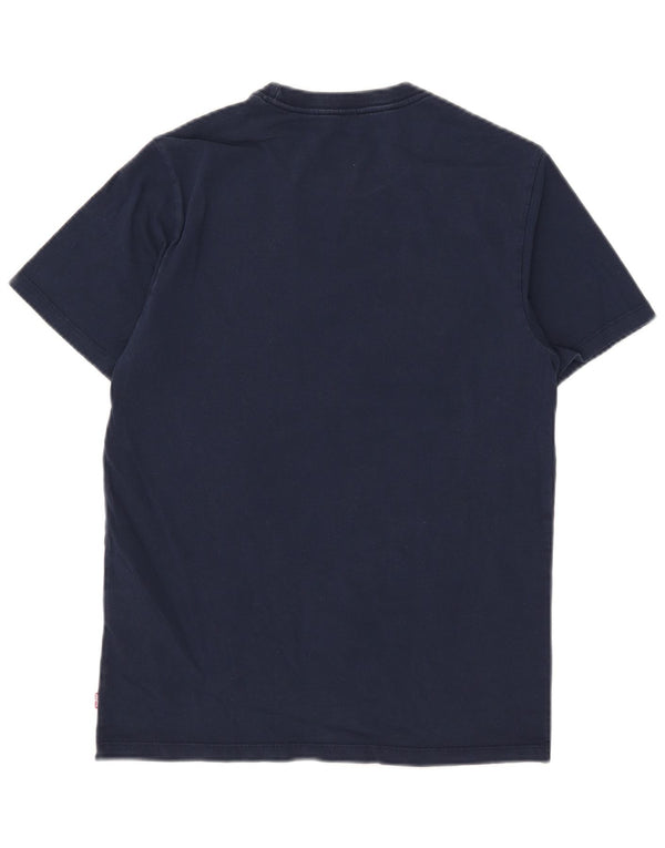 Levi's Herre Standard Fit Grafisk T-shirt Top Lille marineblå bomuld