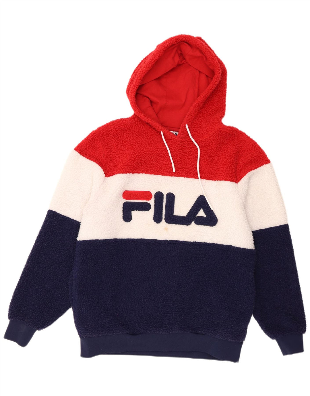 Fila Fleece-hættetrøje til mænd Medium Flerfarvet Colourblock Polyester