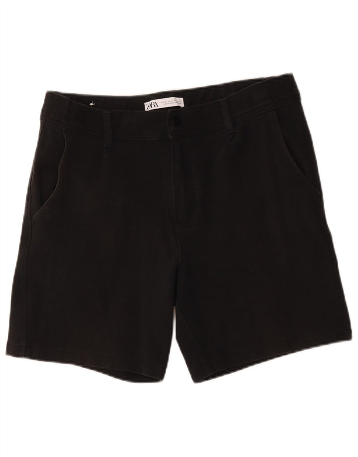 Zara Herre Chino Shorts Medium W31 Sort Bomuld