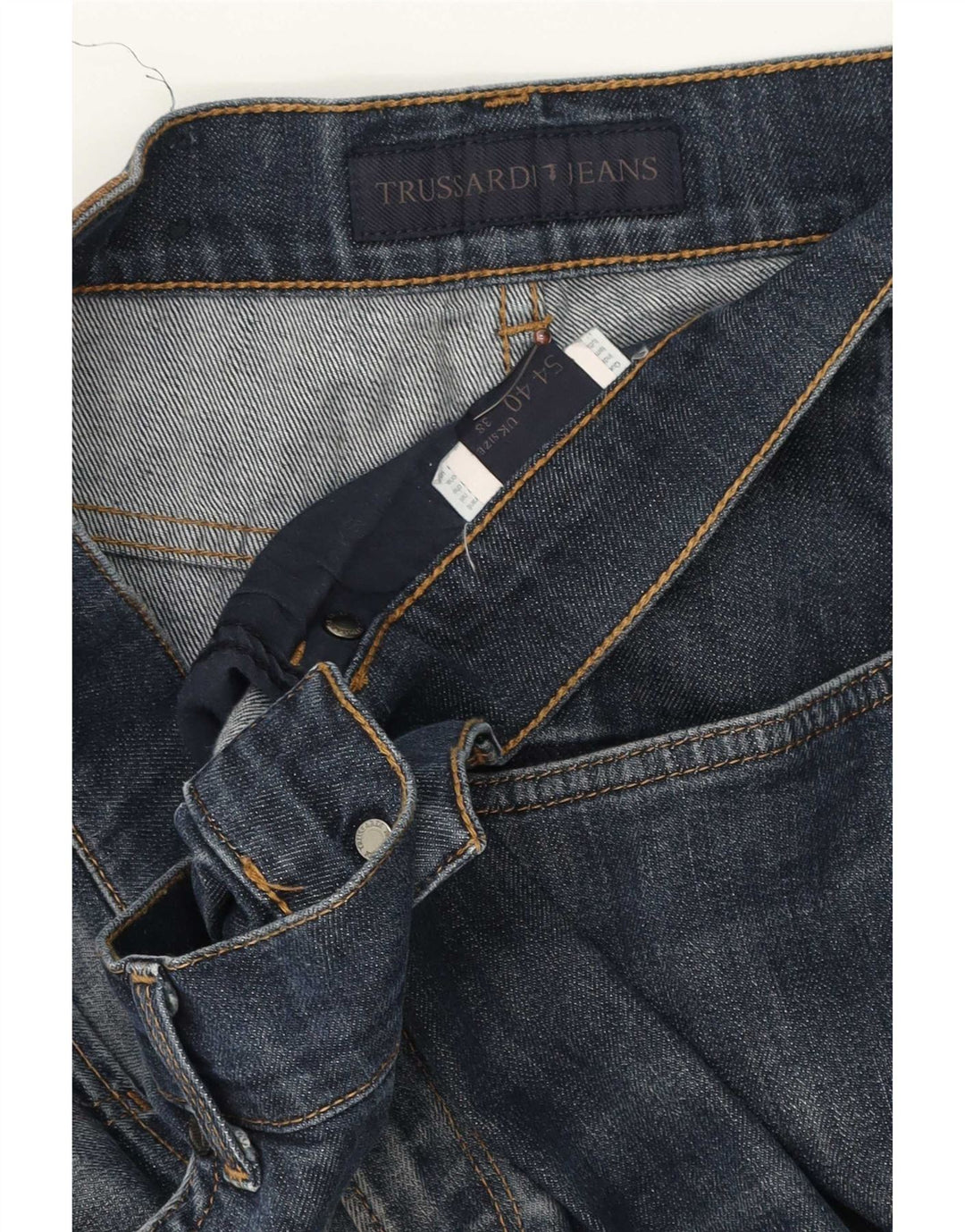 Trussardi herre tilspidsede jeans W38 L29 blå bomuld