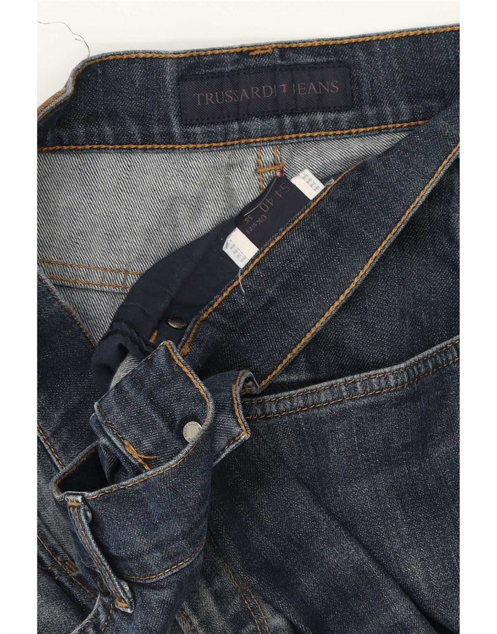 Trussardi herre tilspidsede jeans W38 L29 blå bomuld