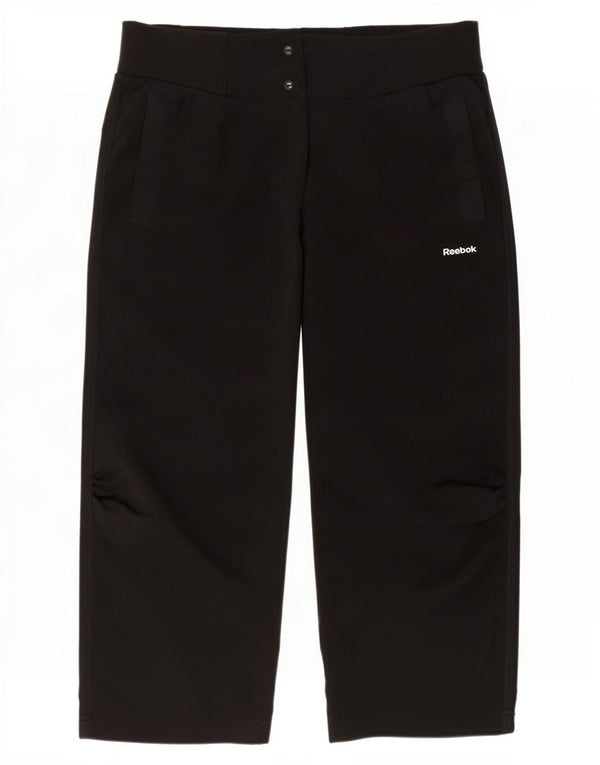 Reebok Bermuda Shorts til kvinder UK 12 Medium W30 Sort Polyester
