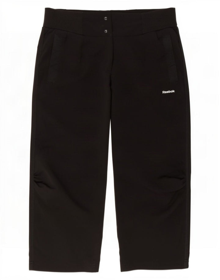 Reebok Bermuda Shorts til kvinder UK 12 Medium W30 Sort Polyester