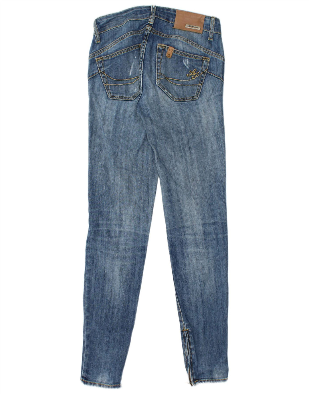 LIU JO Kvinder Distressed Skinny Jeans W26 L30 Blå