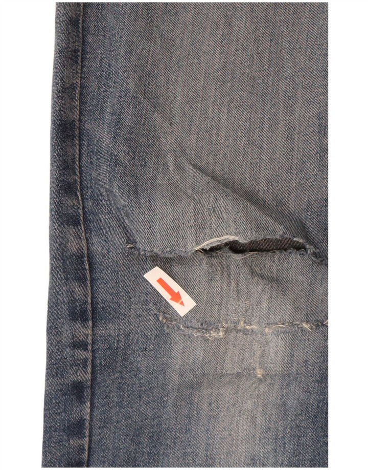 Dacks Dame Distressed Slim Jeans IT 46 Large W30 L29 Blå Bomuld