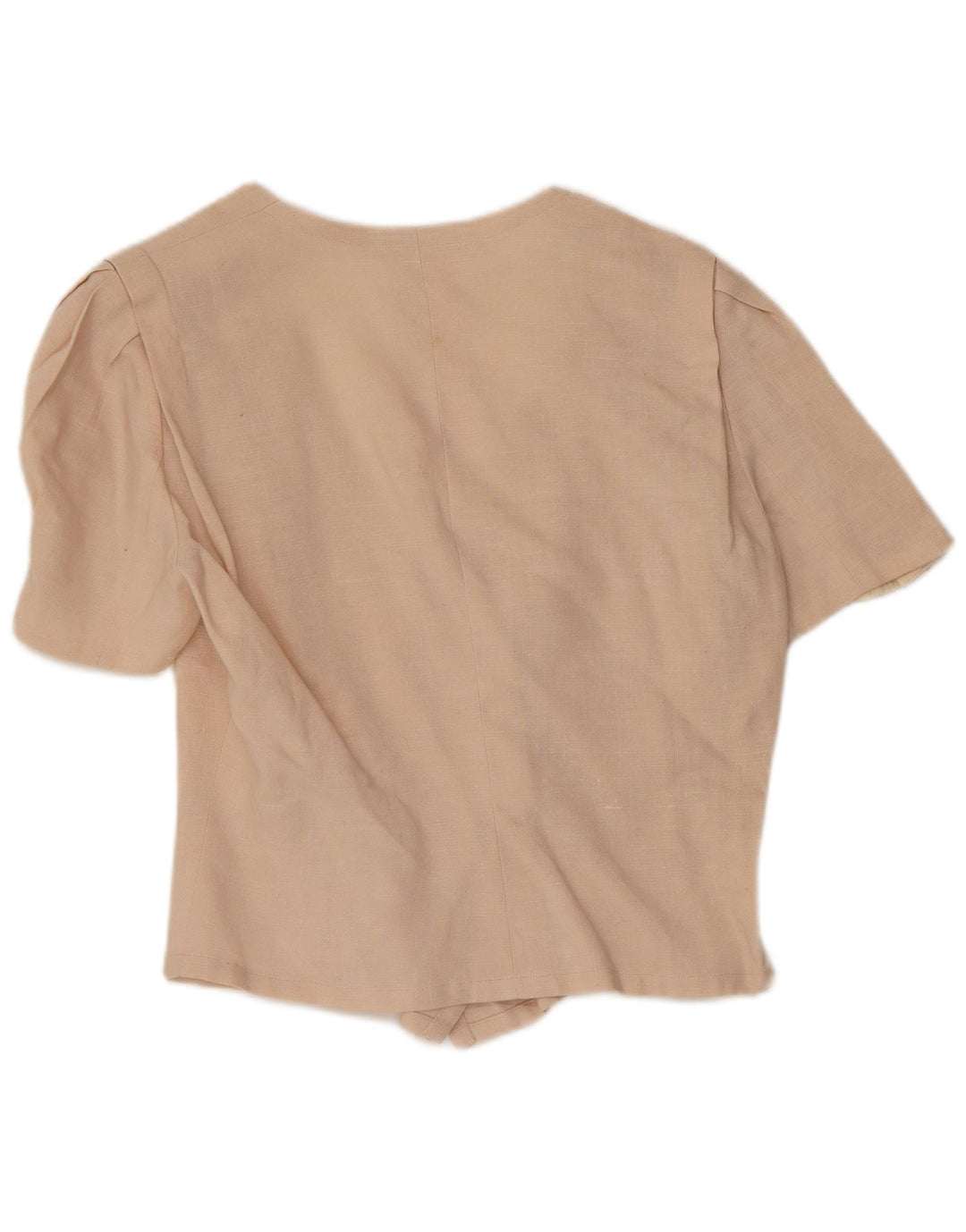 Vintage dame dobbeltradet 2-delt nederdelsæt UK 12 Medium W30 Beige