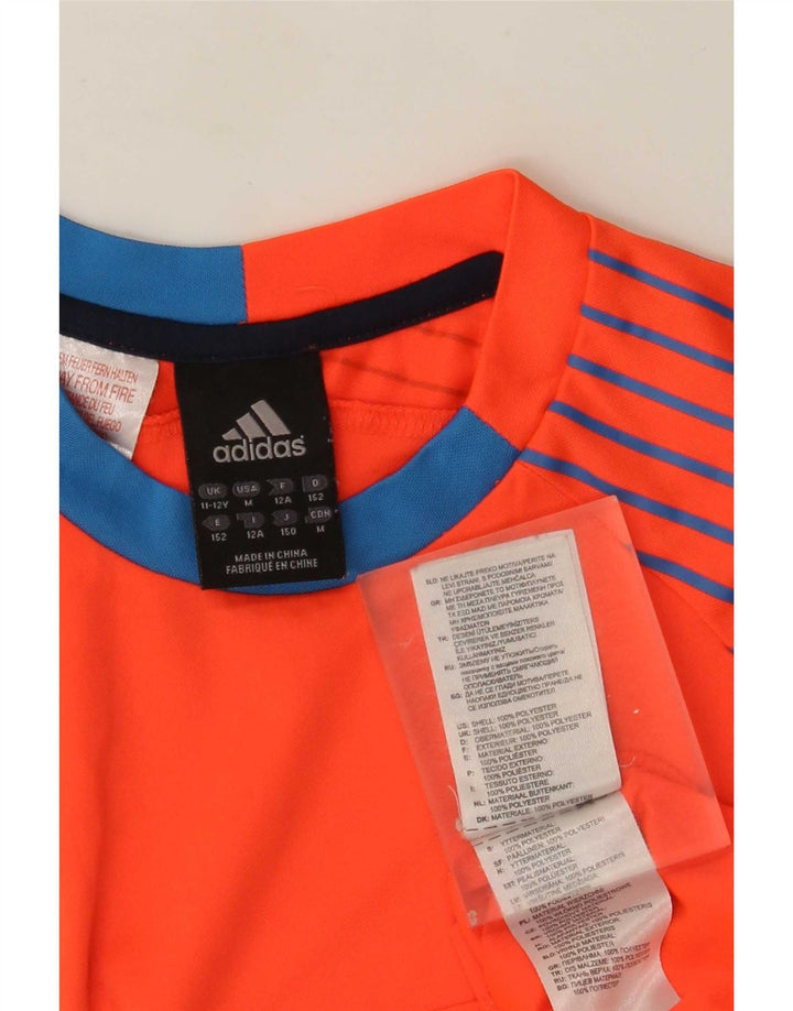 Adidas Boys Predator T-Shirt Top 11-12 år Orange Colourblock Polyester