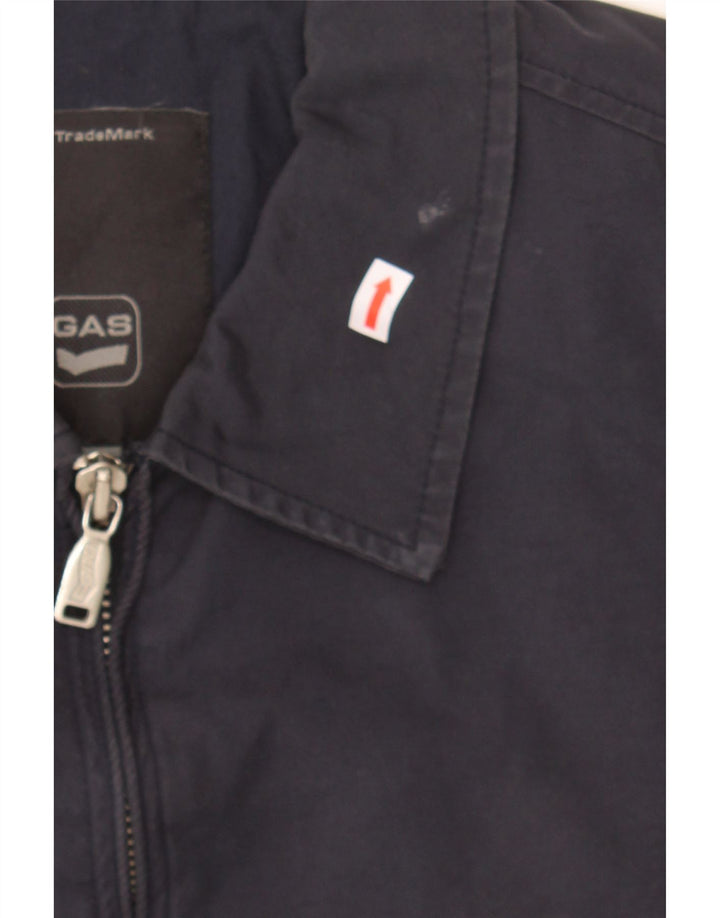 GAS Mens Bomber Jacket UK 42 XL Navy Blue Vintage Gas and Second-Hand Gas from Messina Hembry 