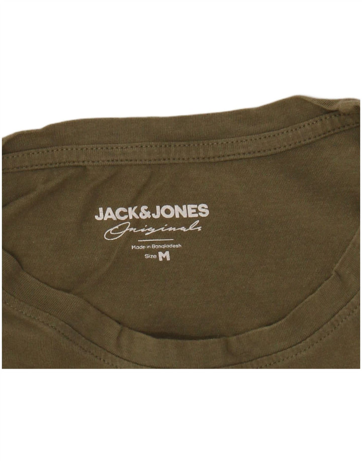 JACK & JONES Herre T-Shirt Top Medium Khaki Bomuld
