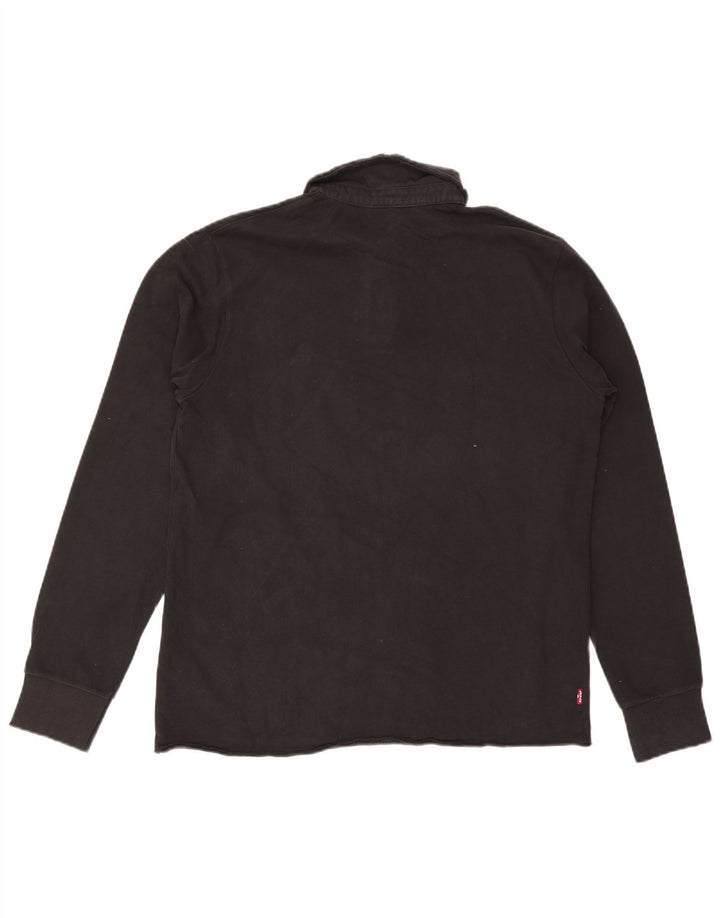 Levi's Langærmet herre poloshirt Stor sort bomuld