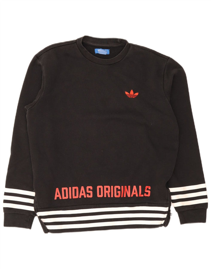 Adidas grafisk sweatshirt til mænd, lille sort bomuld