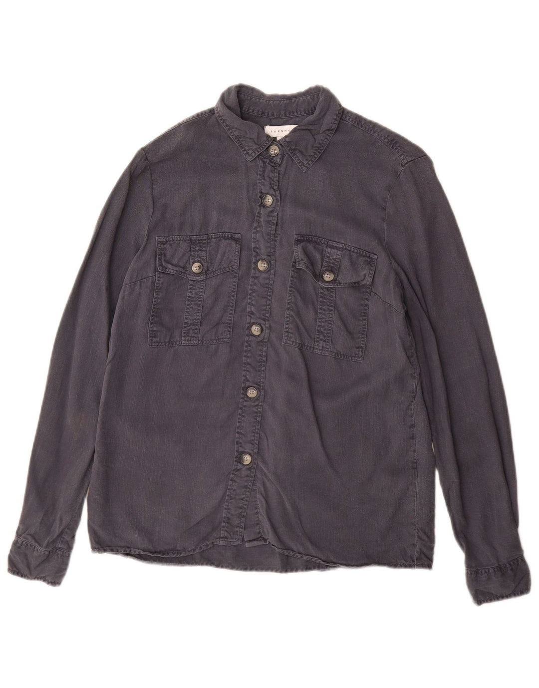 Topshop Dameskjorte UK 8 Small Grå Tencel
