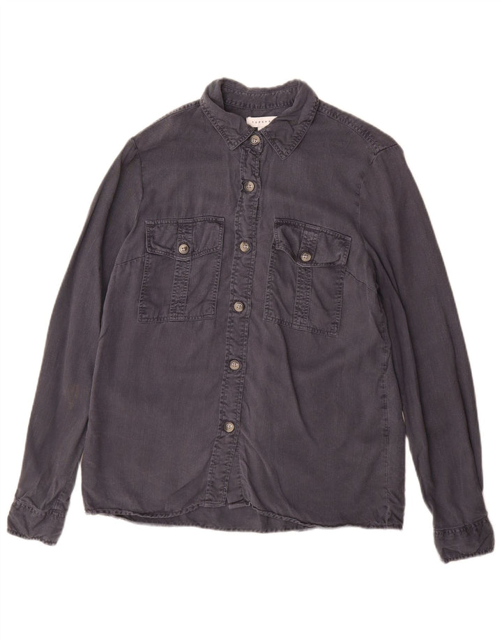 Topshop Dameskjorte UK 8 Small Grå Tencel