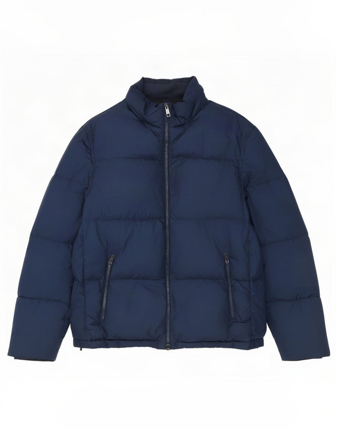 Massimo Dutti Herre Polstret Jakke UK 42 XL Navy Blue Polyester