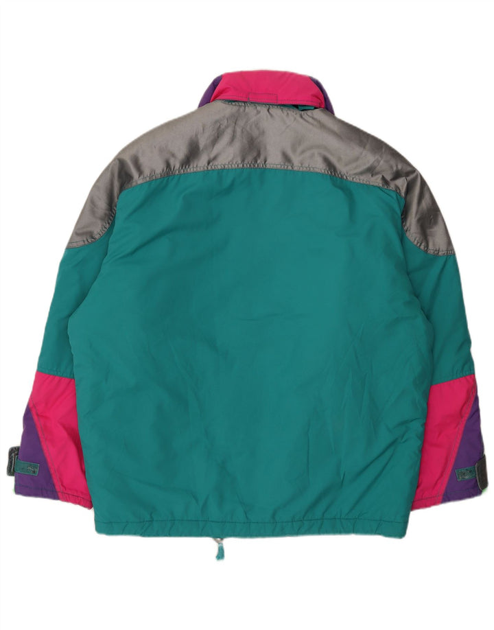 Ellesse Herre Hætte Skijakke UK 44 2XL Grøn Colourblock