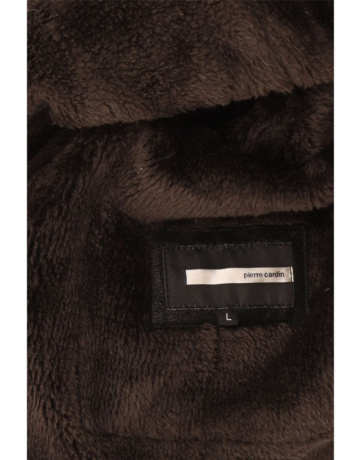 Pierre Cardin Herre 2 Button Sherpa Blazer Jacket UK 40 Large Black