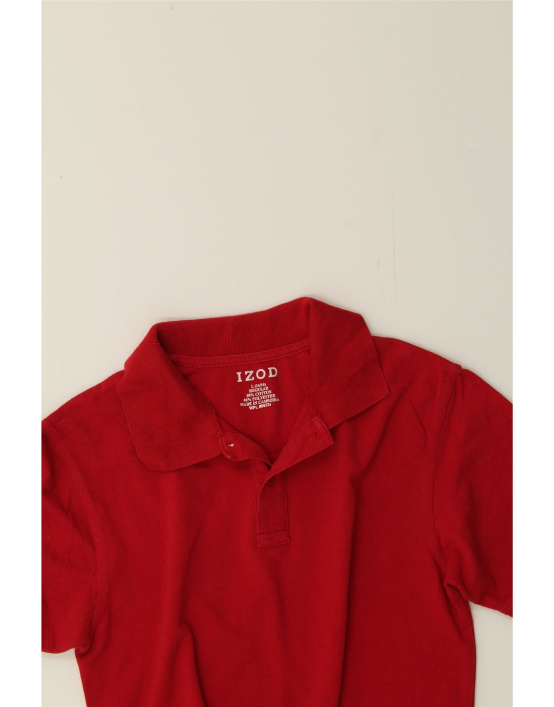 IZOD Boys Regular Fit Polo Shirt 14-15 Years Large  Red Cotton Vintage Izod and Second-Hand Izod from Messina Hembry 
