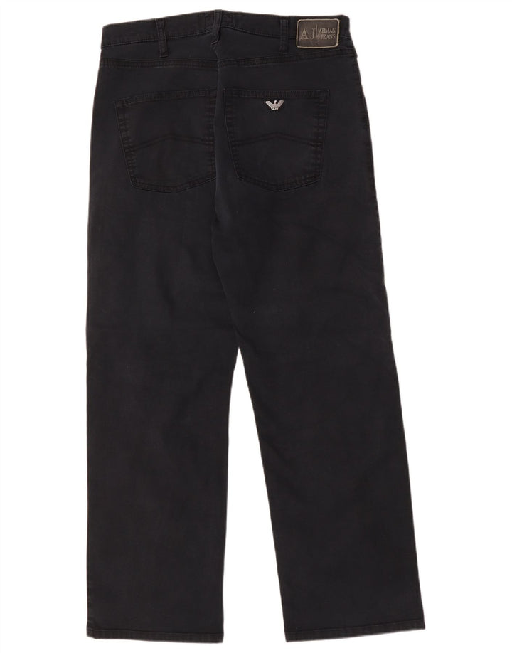 Armani Straight Jeans til mænd W32 L28 Sort bomuld