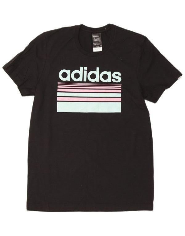 Adidas Herre grafisk T-shirt top lille sort bomuld