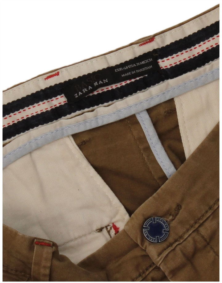 Zara Herre Slim Chino Bukser EU 40 Medium W31 L33 Brun