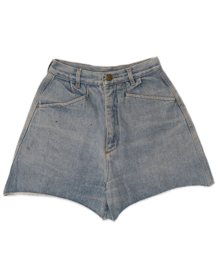 Vintage denimshorts til kvinder med høj talje W24 XS blå
