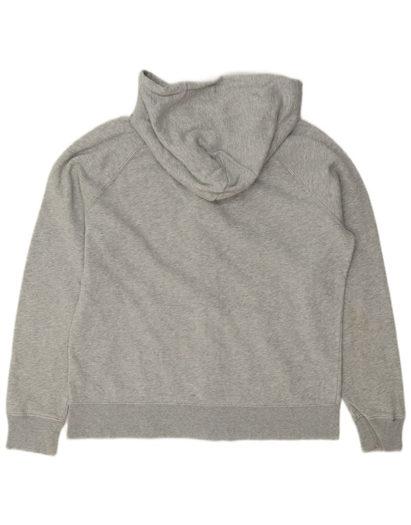Gap hættetrøje sweater til kvinder med grafisk lynlås UK 18 XL grå flækket bomuld