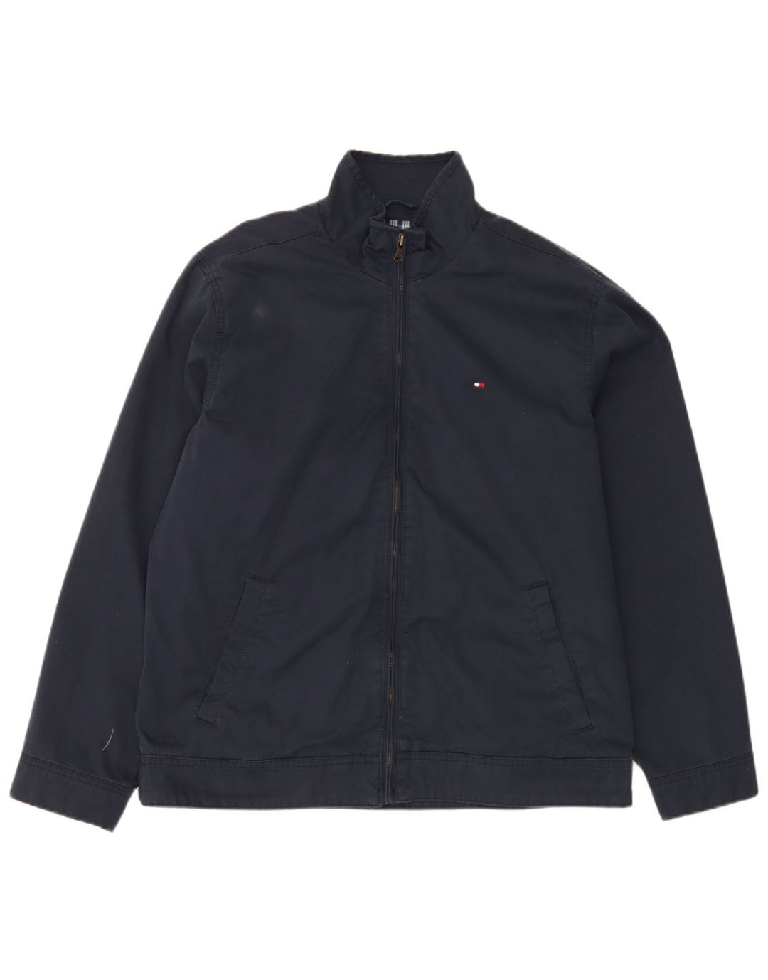 Tommy Hilfiger Herre Bomber Jacket UK 38 Medium Navy Blue Bomuld